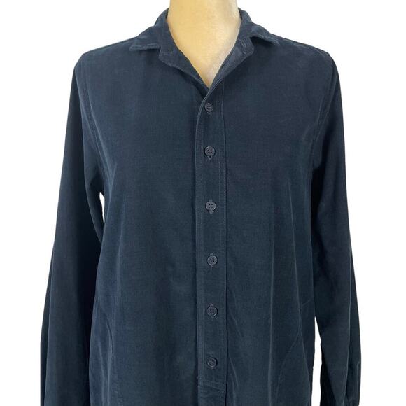 CP Shades Cecelia Baby Corduroy Tunic Top Small Long Sleeve 3/4 Button Front - Picture 6 of 16